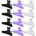 thumbnail image 1 of Hair Clips for Styling Sectioning Butterfly Hair Clamps Claw Clips Pro Salon Hair Clips for Cutting, Coloring Hair Styling Butterfly Clips Hair Accessories for Women Girls-Black White Purple, 1 of 5