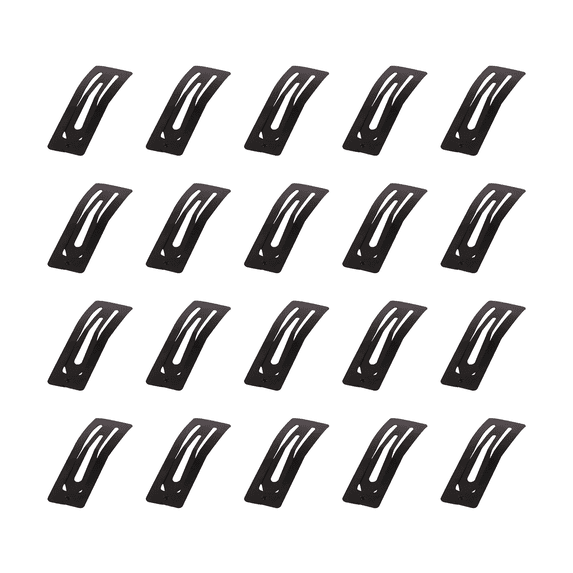 Hair Clips for Women Girls, RSMTCI 20 Pcs 2.8 Inch Large Barrettes for Thick Hair,Metal Snap Hair Clips, No Slip Square Clip Shape Hair Pins, Hair Accessories, Black