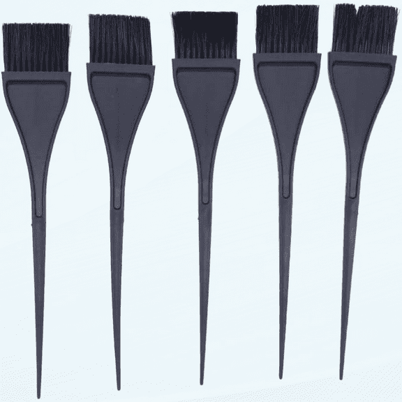 Hair Color Brush Set, 5 Pcs Plastic Hair Dye Applicator Brush, Hair Dye Brush to Apply Hair Color, Black Hair Color Brushes Hair Tint Brush for Hair Salon Color Hair Tools