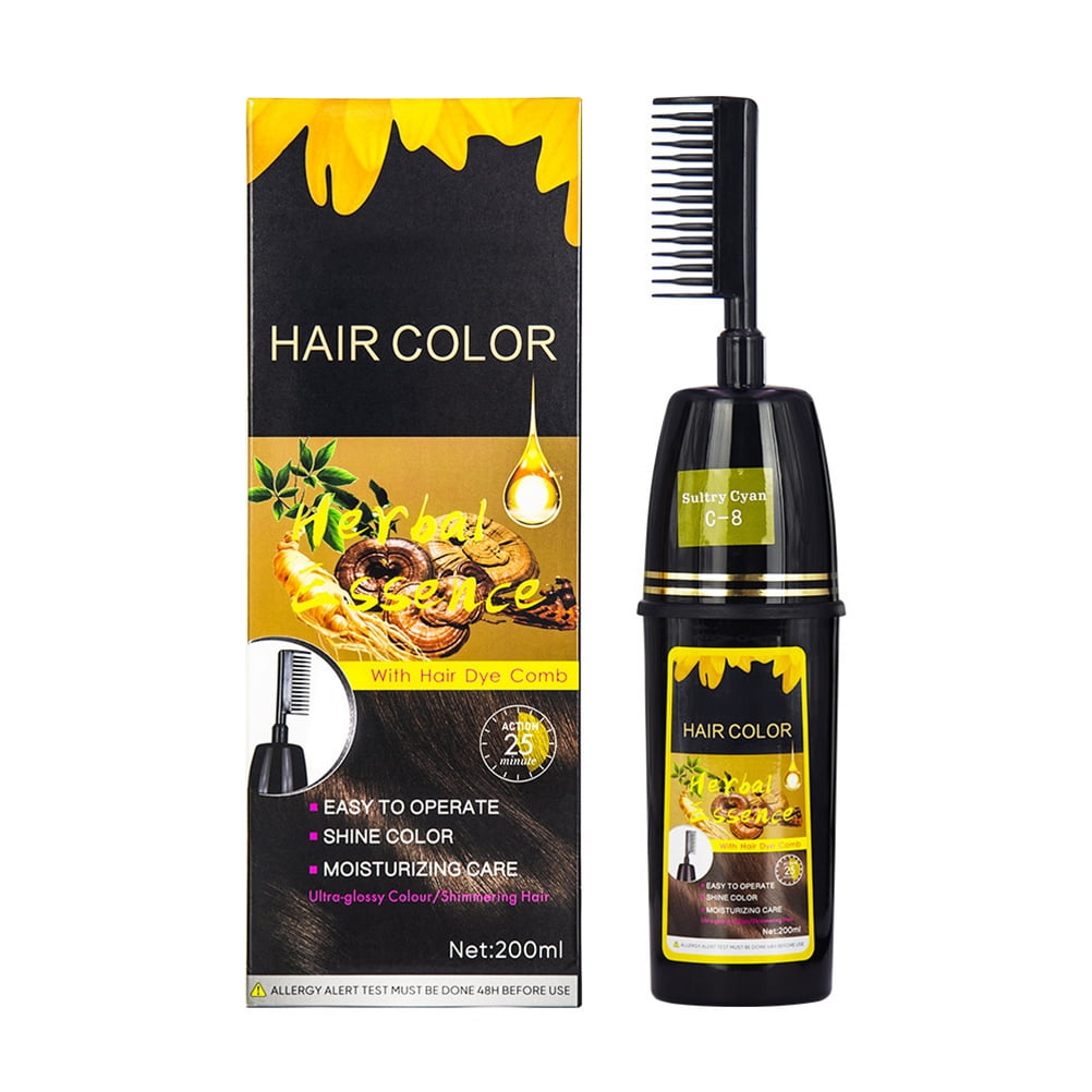 Hair Color Hair Dye Cream with Comb Applicator Gray Coverage Ammonia