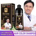 thumbnail image 1 of Hair Color Shampoo, Instant Coffee Hair Dye Shampoo 3 In 1 Long-lasting and 100% Gray Coverage in Minutes, Natural Plant Shampoo Hair Dye 500ml(Black), 1 of 8