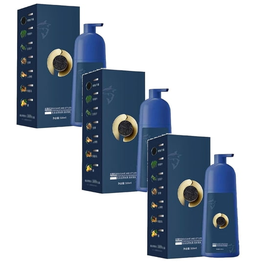 Hair Color Shampoo - Plant Based Black Tea Shade Bubble Hair Dye, Easy Apply No Mix Formula, Long Lasting Color Coverage for Gray Hair, Daily Use Home Kit, Christmas Gift for Women, 1 Pack