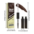 thumbnail image 1 of Hair Color Stick 2-in-1 Brush Pen for Gray Hair Coverage, Temporary Root Concealer Waterproof Long-Lasting Medium Brown 5ml, Instant Touch Up for White Regrowth at Hairline Temples Part Lines, 1 of 8