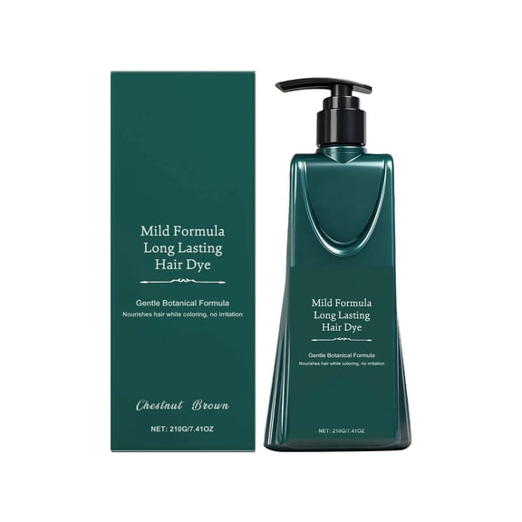 Hair Coloring Cream in Chestnut Brown 210g, Permanent Hair Dye with Warm Brown Shade, Nourishing Formula for Hair