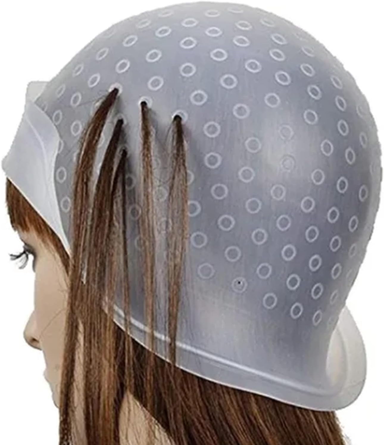 Hair Coloring Highlighting Cap, Silicone Salon Hair Dyeing Cap
