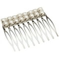 thumbnail image 1 of Hair Comb 1.75"X2"-Silver & Pearl, 1 of 2