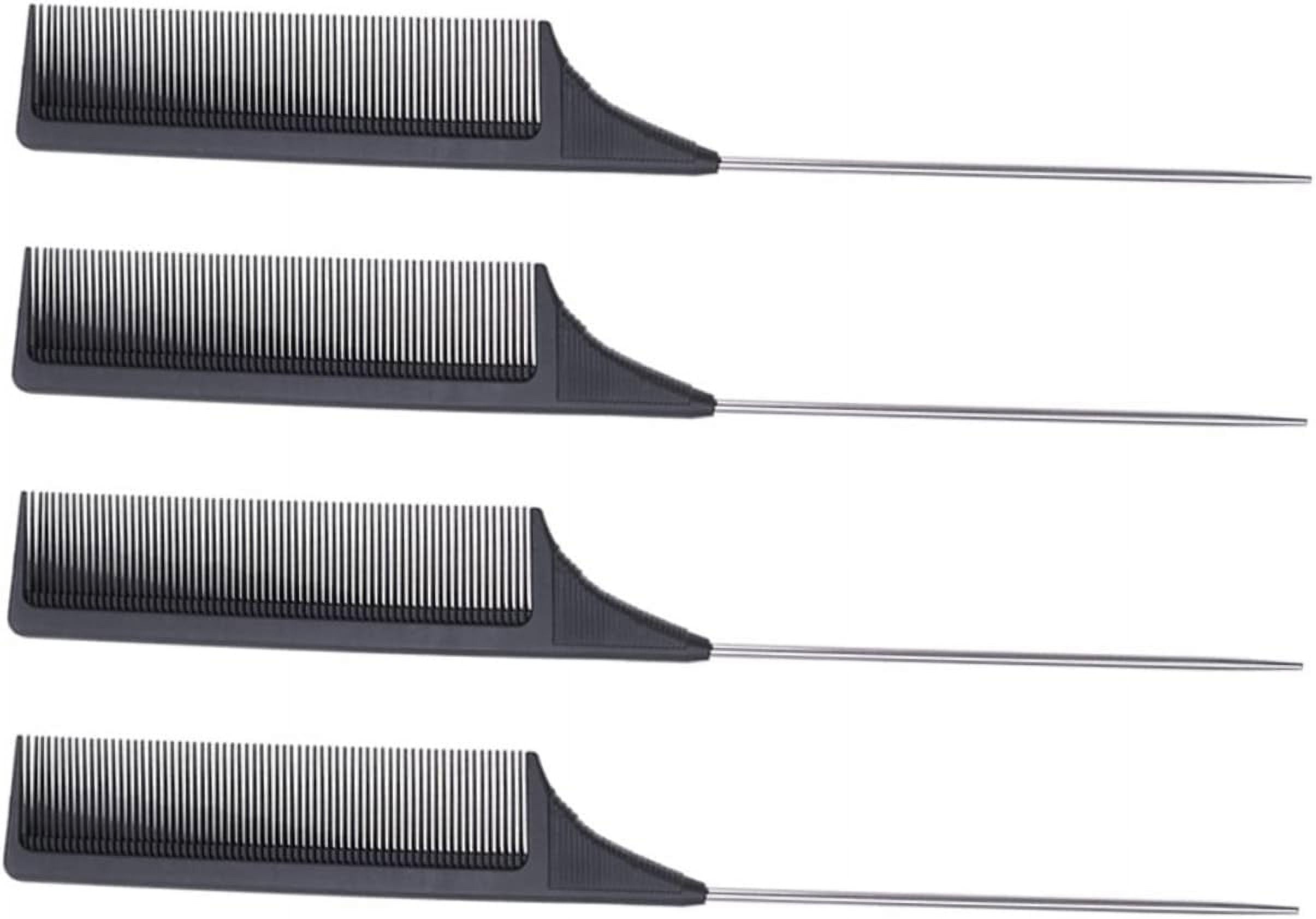 Hair Comb 4pcs Carbon Comb for Hair Stylist Carbon Fiber Comb