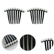 Hair Comb Combs Womenaccessories Fancy Decorative French Side Rhinestone Clips Accessory Flower Bridal