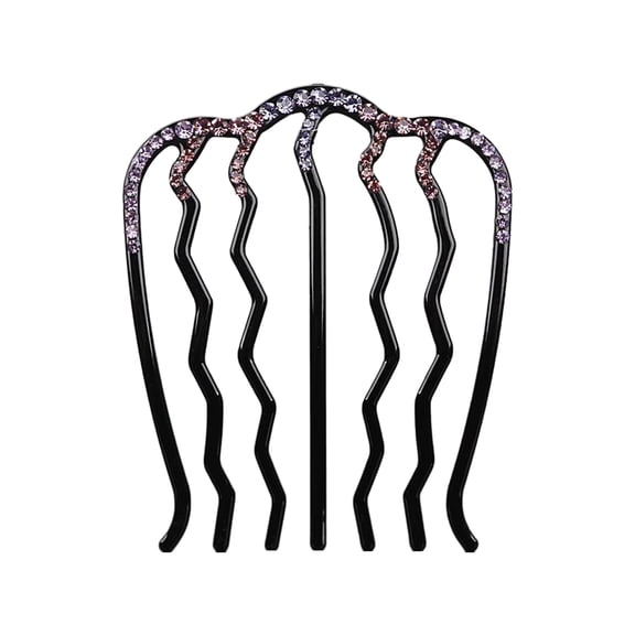 Hair Comb Cubic Zirconic Stable Waved Anti-slip Lightweight Hair Decoration Decorative Smooth Hair Bund Comb Hair Styling Tool