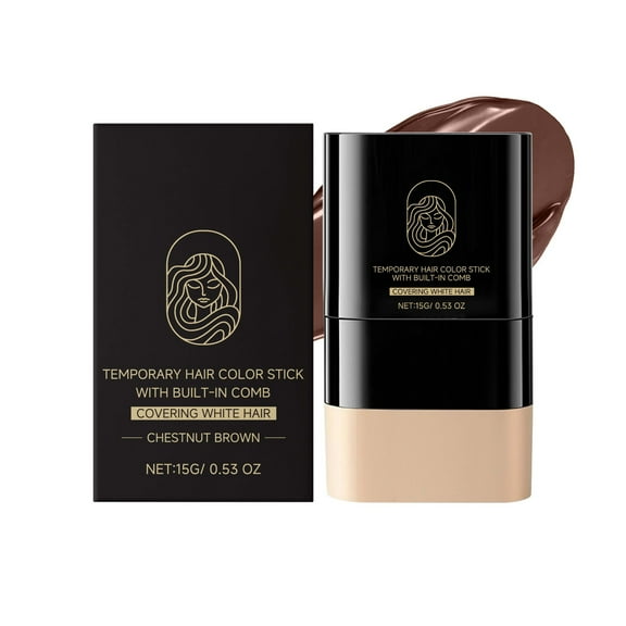 Hair Comb,Hair Color Stick,Instant Hair Colour Stick With Integrated Comb Hair Pen For Grey Hair Comb,2-in-1 Waterproof And Sweatproof Hair Pen(Chestnut Brown 15g/0.53oz)from Biweutydys