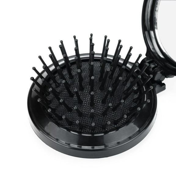 Hair Comb,Mirror Brush Hair Comb With Mirror With Mirror Brush Hair Comb Funien Pocket Comb Leeofty Zroven Black