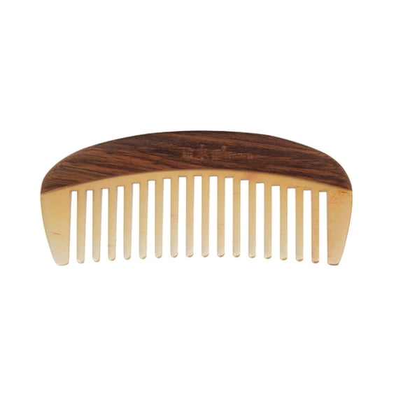 Hair Comb Wooden Sheep or Cow Horn Comb Smooth Luxury Set Comb, Anti-Static YTB Comb 5-11 with Case