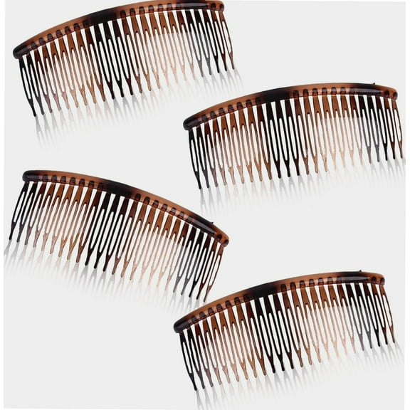 Hair Combs Slides,4PCS Side Hair Comb Slides for Women, Plain Hair Combs Slides,Hair Combs Slides French Twist Comb Hair Clips Accessories for Girls Women for Thick and Fine Hair (24 Teeth)