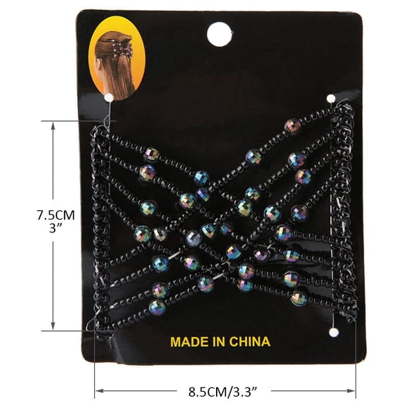 Hair Combs With Elastic By - Double Comb For Thick, Easy Hair Beads Slide Stretchy Hairpin For Women Girls Hair Accessory