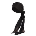 thumbnail image 1 of Hair Coverings for Women! Comdrip Women Solid india Hat Muslim Ruffle Cancer Chemo Beanie Turban Wrap Scarf Cap Jewish Head Coverings for Women Black One Size, 1 of 2