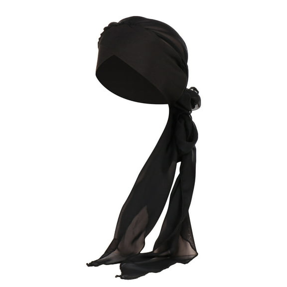 Hair Coverings for Women! Comdrip Women Solid india Hat Muslim Ruffle Cancer Chemo Beanie Turban Wrap Scarf Cap Jewish Head Coverings for Women Black One Size