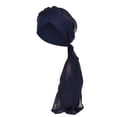 thumbnail image 1 of Hair Coverings for Women! Comdrip Women Solid india Hat Muslim Ruffle Cancer Chemo Beanie Turban Wrap Scarf Cap Jewish Head Coverings for Women Navy One Size, 1 of 2