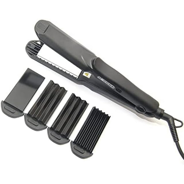 Hair Crimper, Crimping Irons Hair Straightener Flat Iron with 4