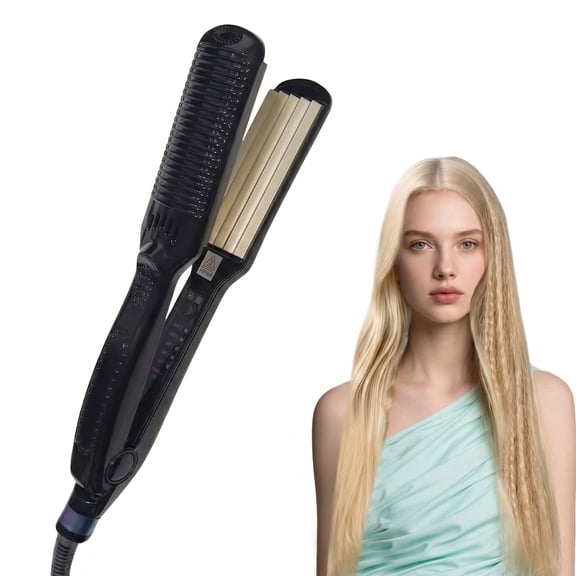 Telos Hair Crimping Iron Volumizing Styler with Ionic Heating, 5 Temperature Settings, Constant Temperature Hair Crimper for Fluffy Roots and Textured Styling