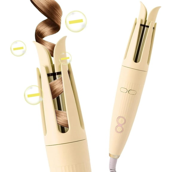 Hair Curler Automatic Rotating with 3 Temperature Sets, Anti-Scald, Anti-Tangle Auto Curling Iron Rotating, Purple