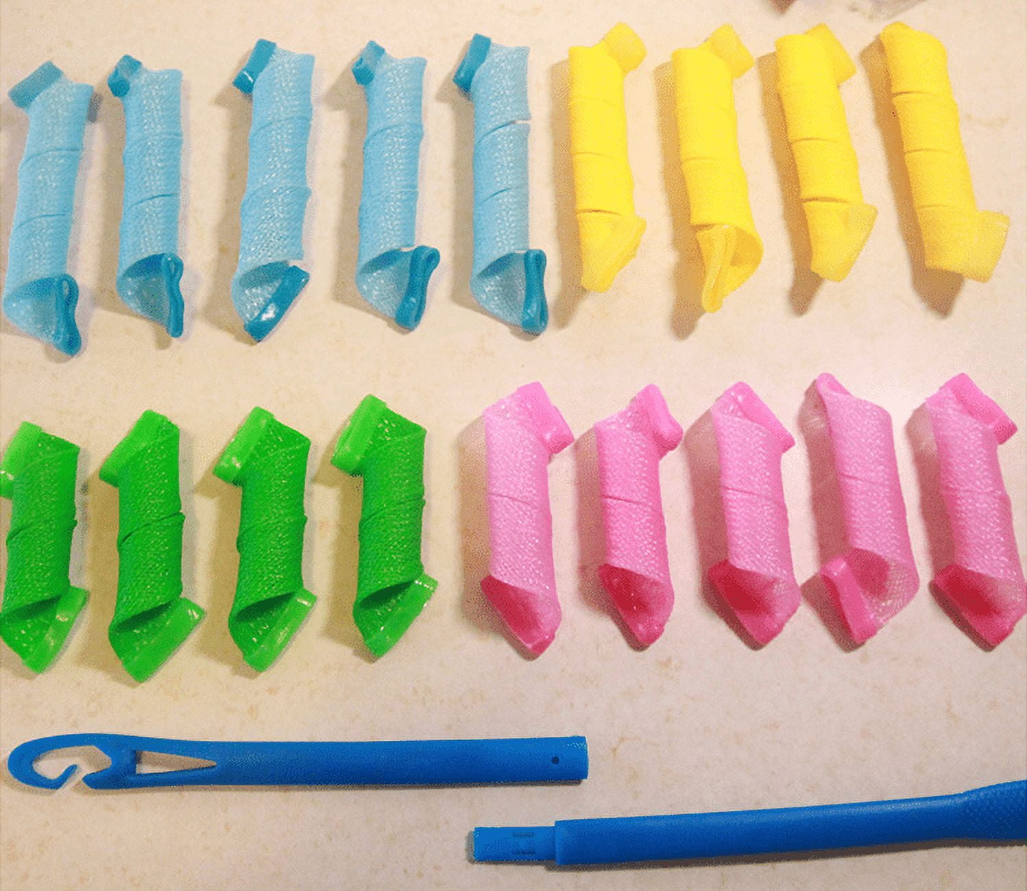 Hair Curler for Short Hair, Heatless Curls No Heat Hair Curlers 15cm