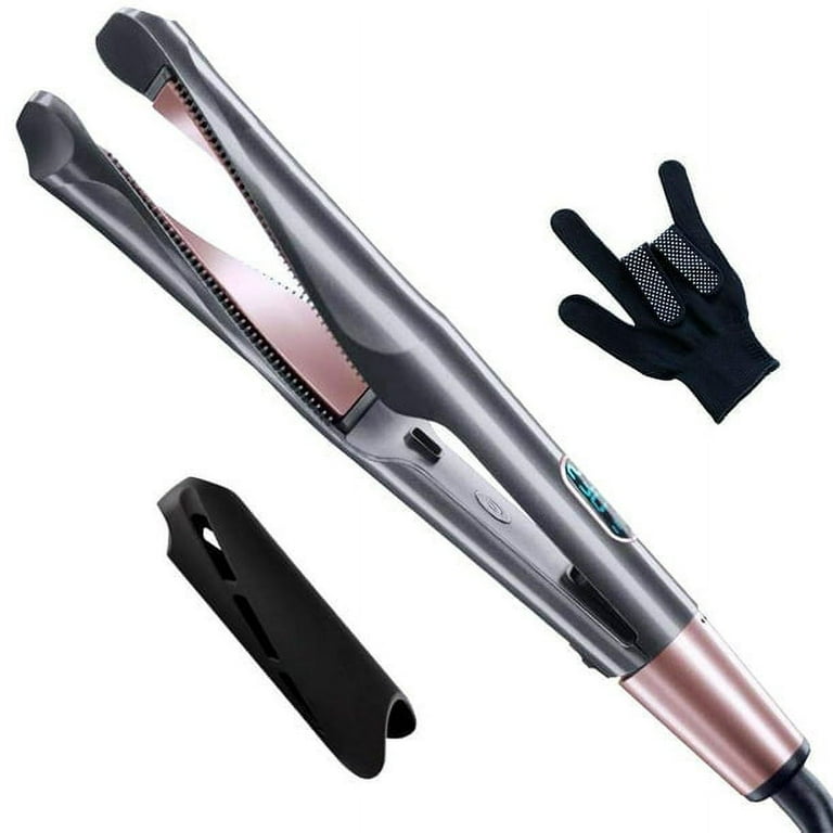 Hair Curler Tool Flat Iron Hair Straightener and Hair Curler Tool 2 in 1 Straightening Curling Iron PTC Titanium Plate Flat Hair Straightener Walmart