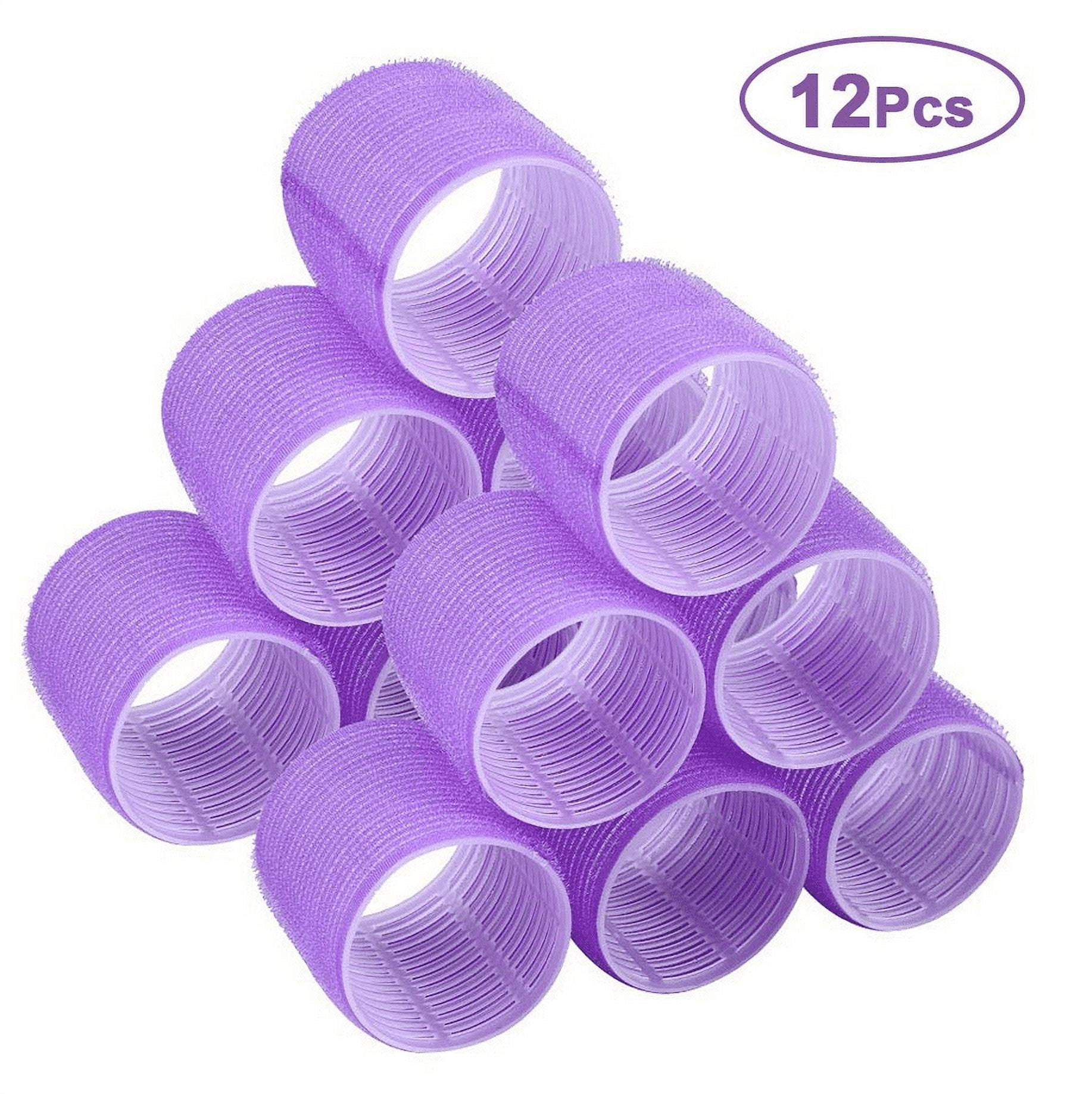 Jumbo Hair Curlers Rollers,24Pcs Big Hair Rollers Set with 12 Hair Curlers  Self Grip Holding Rollers and 12 Stainless Steel Duckbill Clips for Long  Medium Short Thick Fine Thin Hair Bangs Volume