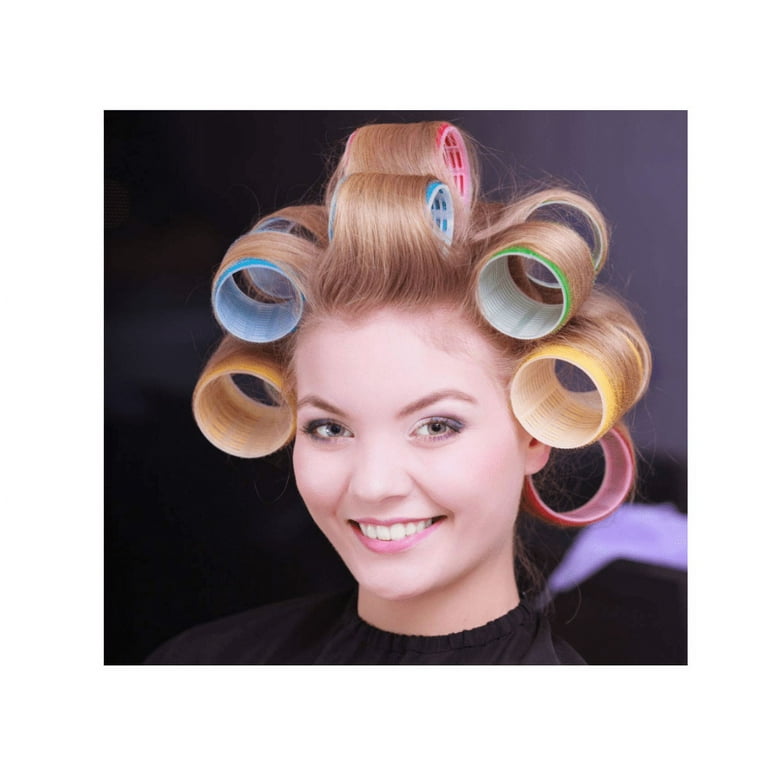 Hair Curlers Rollers 12Pcs Hair Roller Sets Self Grip Hair Curlers Rollers for Long Medium Short Thick Fine Thin Hair Bangs Volume Random