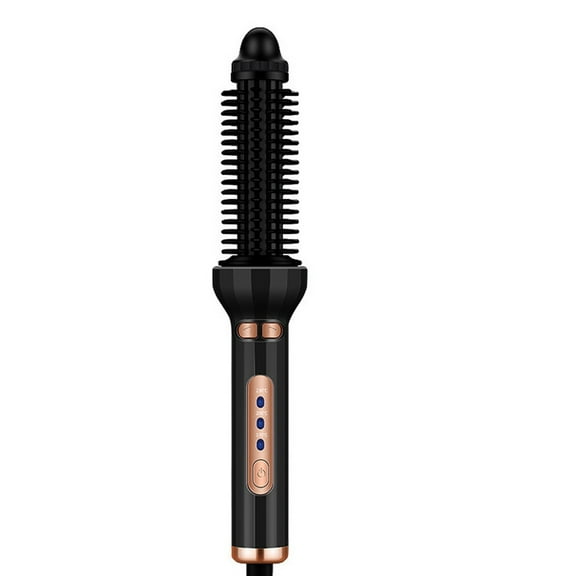 Hair Curling Iron Brush,Hot Curling Comb Ceramic Rotating Curling Iron 1 Inch,Heated Round Brush Hair Styler Tool for Short Hair