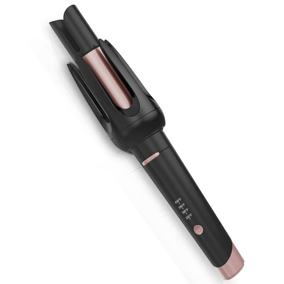 BILITOK Auto Hair Curler, Automatic Curling Iron with 4 Temperature & 3 Timer, Automatic Shut-Off, Anti-Scald, Anti-Tangle Rotating Curling Wand for Hair Styling Black