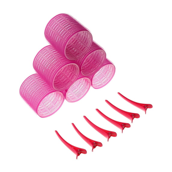 Hair Curling Rods With Clips Curling Tools Self Grip Lazy Hairstyling Kit For Airy Character Barrettes