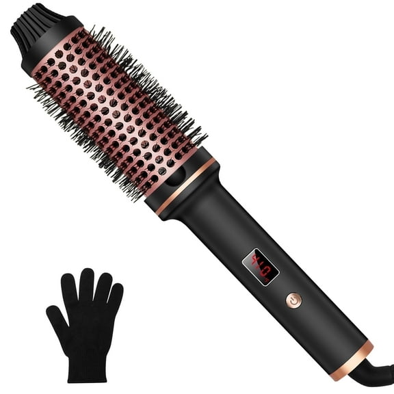 Atopskins 1  1/2 inch Thermal Brush for Women, Hair Curling Heated Round Fast Heating, Hot Round Double Voltage for Travel