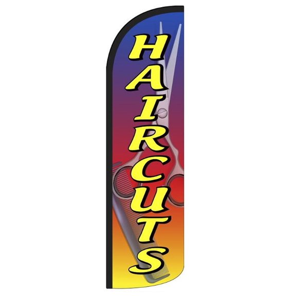 Hair Cut Windless flag Without Pole Advertisement /Business Flags | Feather Flag |