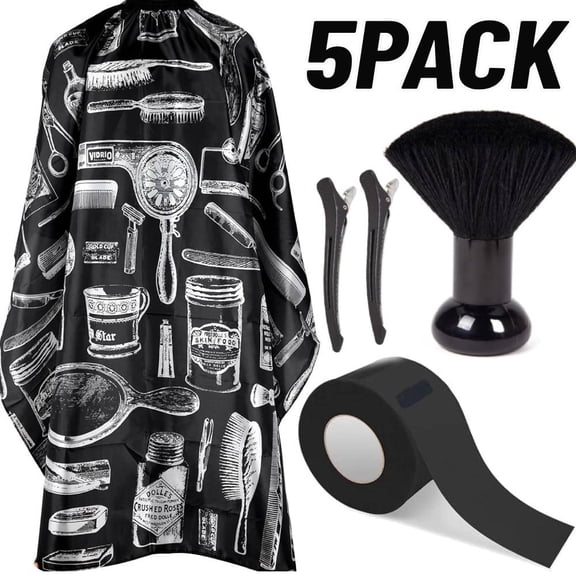 Hair Cutting Cape Barber Cape for Men Hair Cape for Haircuts Barber Cape for Hair Stylist with Adjustable Neck Size Neck Strip Neck Duster Set Barber for Hair Cutting Styling Brush Hair-care