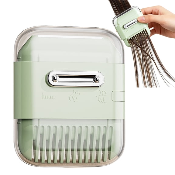Hair Cutting Comb, 5 in 1 Portable Multi-Function Hair Thinning Trimmer & Eyebrow Shaper Tool for Home DIY Hairstyle, Light Green
