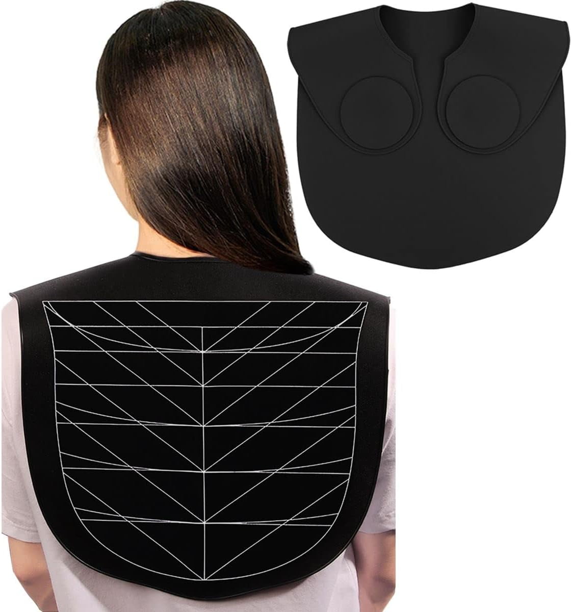Hair Cutting Guide Collar Silicone Waterproof Cutting Cape for Hair ...