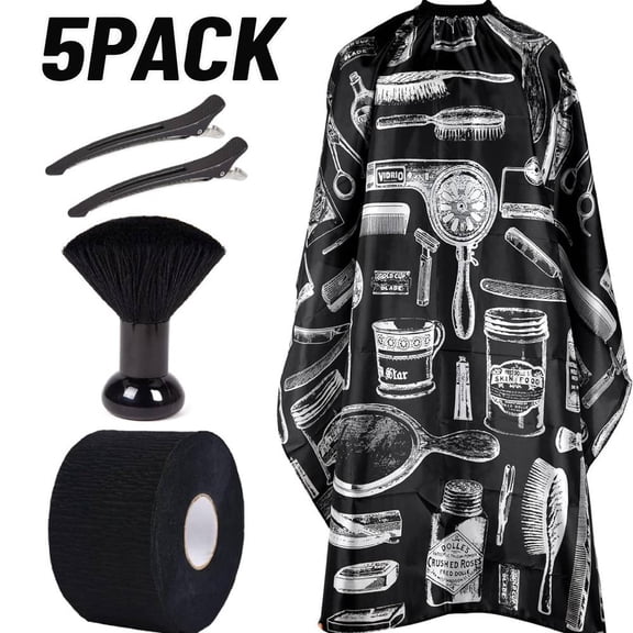 Hair Cutting Kits Hair Cutting Cape Barber Cape for Men Hair Cape for Haircuts Barber Cape for Hair Stylist with Adjustable Neck Size Neck Strips Neck Duster Set Barber Neck Strips