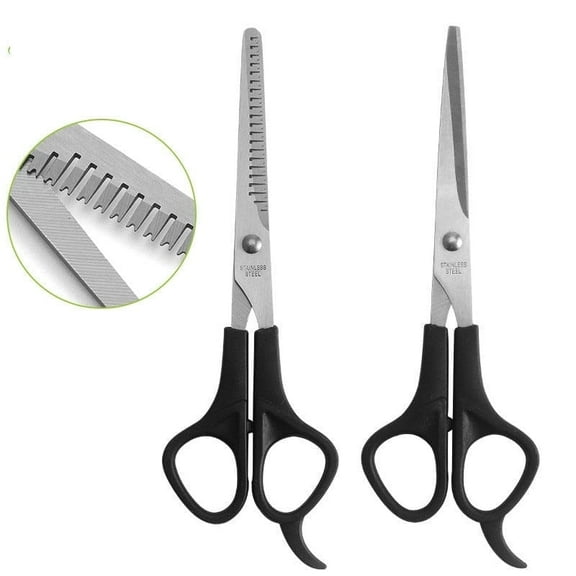 Hair Cutting Scissors Hair Shears Black Hair Scissors Hairdressing Scissors 2pcs