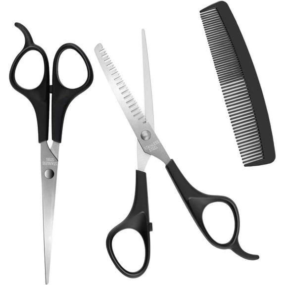 Hair Cutting Scissors Kit for Women & Men, Professional Hair Scissors Set for Cutting Hair with Hair Scissors, Thinning Scissors, Hair Comb