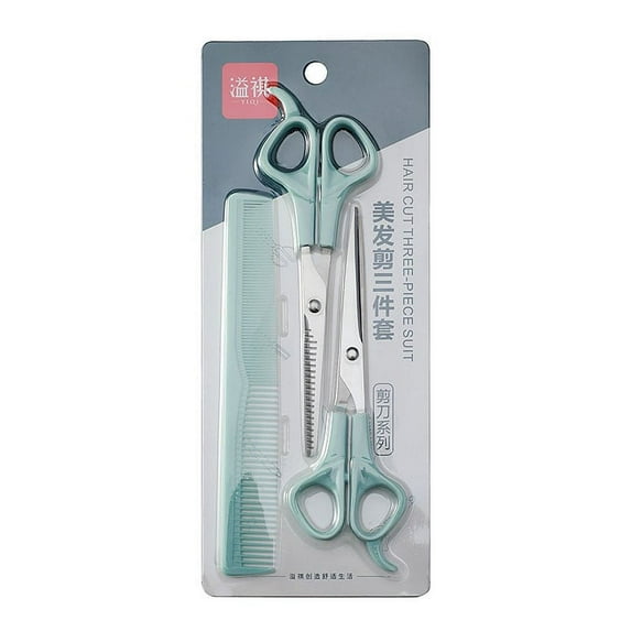 Hair Cutting Scissors, Thinning Scissors, Professional Salon Hair Trimming Tool for Men Women Kids Pets, Ergonomic Comfortable Handle, Durable Stainless Steel Blades, Blue and Green Colors