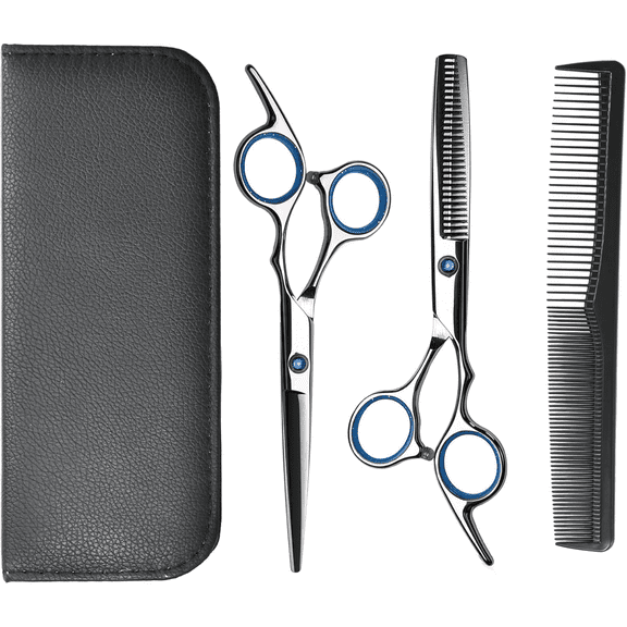 Prichor Hair Cutting Scissors Thinning Shears Kit  Professional Hairdressing Texturizing Scissors  Barber Kit Plus  6.5 Inch  Silver