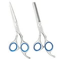 thumbnail image 1 of Hair Cutting Scissors Thinning Teeth Shears Set Professional Barber Hairdressing Texturizing Salon Razor Edge Scissor Japanese Stainless Steel 6.5 inch Blue, 1 of 8