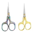 thumbnail image 1 of Hair Cutting Scissors Vintage Shears - 2 Pack Facial Mustache Beard Beauty Embroidery Daily Use, 1 of 1
