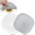 thumbnail image 1 of Hair Drain Catcher,Square Drain Cover for Shower Silicone Hair Stopper with Suction Cup,Easy to Install Suit for Bathroom,Bathtub,Kitchen 2 Pack(Grey White), 1 of 5