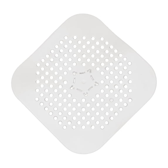 Hair Drain Catcher,Square Drain Cover for Shower,Hair Stopper with Suction Cup,Drain Hair Catcher Flat Plug,Kitchen Filter,5.51x5.51 inch Shower Drain Protection Strainer Stopper