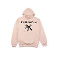 thumbnail image 1 of Hair Dresser Hoodie, I Will Cut You, Barber Hoodie, Gift For Barber, Salon Apparel, Gift For Hair Dresser, Haircut, Clippers, Comb, Hoodies, Peach (Black Text), SMALL, 1 of 1