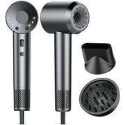 Hair Dryer, 160000 RPM Professional High Speed Blow Dryer, Heat-Control & Low Noise Hairdryer for Faster Drying Hair Types, Travel with Diffuser, Deep Grey