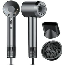 Hair Dryer, 160000 RPM Professional High Speed Blow Dryer, Heat-Control & Low Noise Hairdryer for Faster Drying Hair Types, Travel with Diffuser, Deep Grey