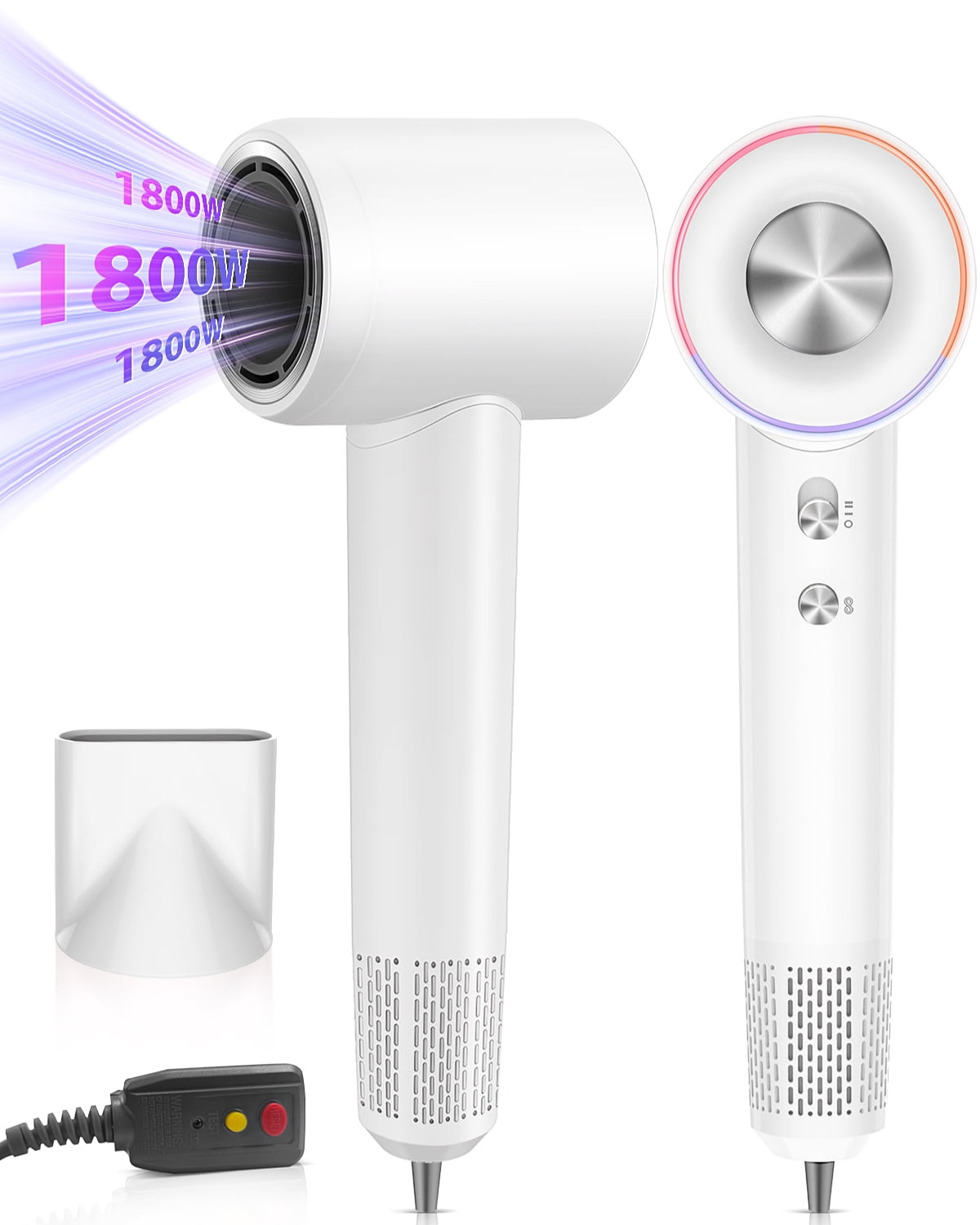 Hair Dryer, 180,000 RPM High Speed Ionic Blow Dryer with Brushless Motor, Fast Drying & Hair Care for Women