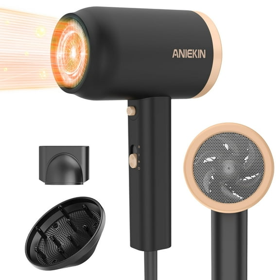 Hair Dryer, 1875 Watts Fast Drying Blow Dryer with Diffuser and Concentrator, Compact Lightweight Hair Dryer for Women and Men